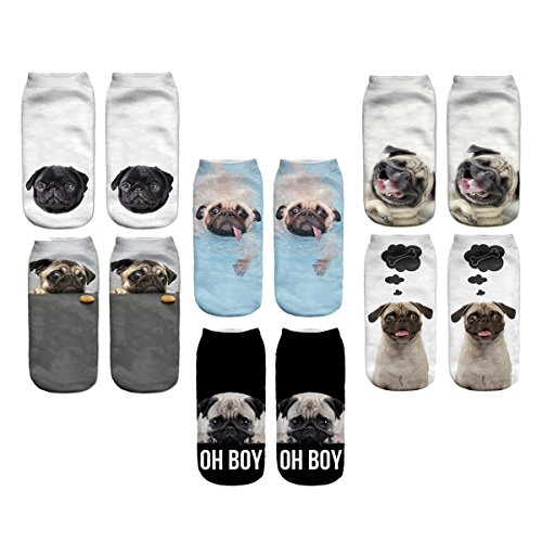 3D Cartoon Funny Low Cut Ankle Socks Amazing Novelty Print Boat Socks