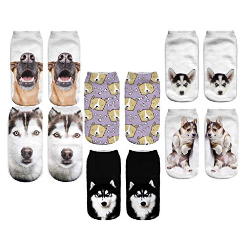3D Cartoon Funny Low Cut Ankle Socks Amazing Novelty Print Boat Socks