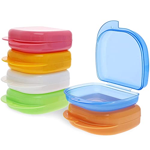 Book Cover Juvale Orthodontic Container Case for Retainer Mouthguard Dentures (6 Pack) 6 Colors