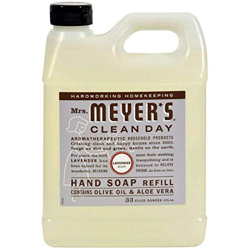 Book Cover Mrs. Meyers Clean Day Hand Soap Refill, Lavender 33 oz (Pack of 3)