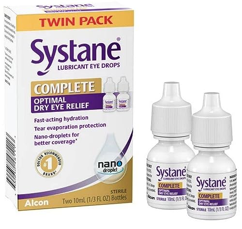 Book Cover Systane Complete Lubricant Eye Drops, 0.34 Fl Oz, 2 Count (Pack of 1)