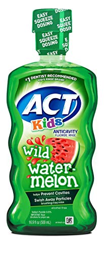 Book Cover ACT Kids Anticavity Fluoride Rinse Wild Watermelon 16.9 Ounce