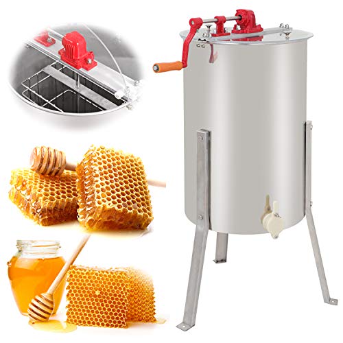 Book Cover SUPER DEAL Pro 2 Frame Stainless Steel Honey Extractor Beekeeping Equipment Honeycomb Drum Bee Honey Harvest
