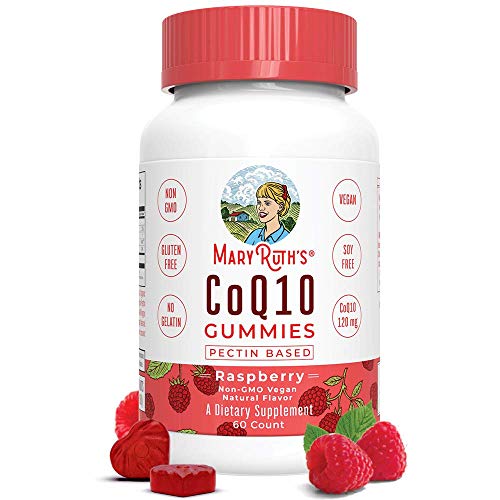 MaryRuth's Vegan CoQ10 Gummy Plant-Based Non-GMO Paleo Friendly Gluten Free Metabolism Dietary Supplement for Men, Women & Children 60-Count 120mg per Serving (2 Gummies)