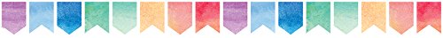Watercolor Pennants Die-Cut Border Trim