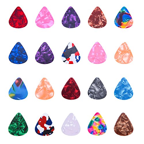 Book Cover I-MART Stylish Colorful Celluloid Guitar Picks Plectrums for Guitar Bass Ukulele 0.46mm (Pack of 12 - Assorted Colors)