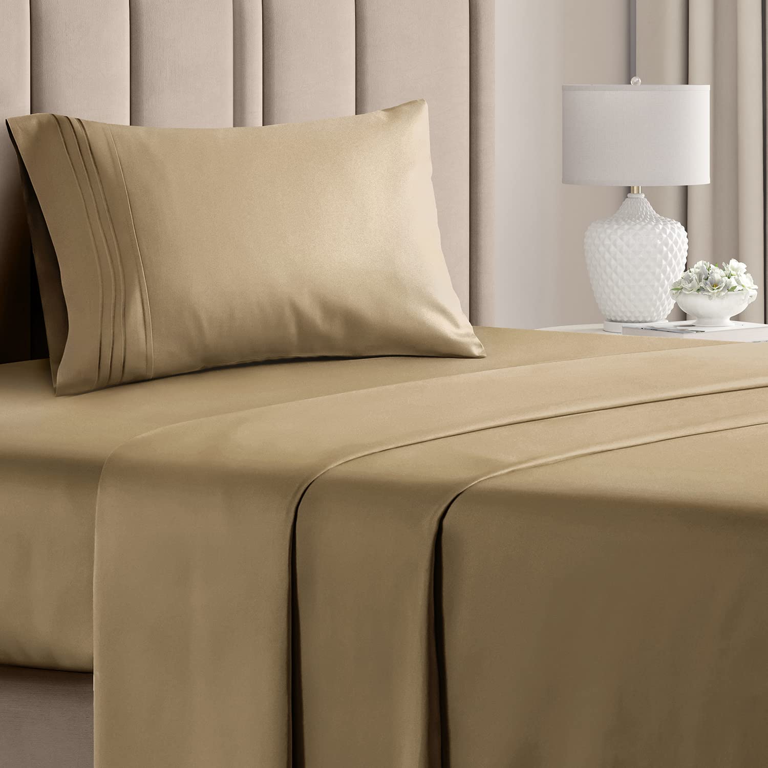 Twin XL Sheet Set - 3 Piece - College Dorm Room Bed Sheets - Hotel Luxury Bed Sheets - Extra Soft Sheets - Deep Pockets - Easy Fit - Breathable & Cooling Sheets - Bed Sheets - Twin - Twin XL Bed Sheet