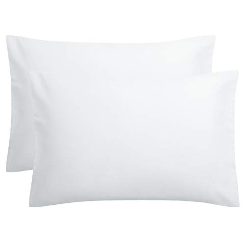 FLXXIE 2 Pack Microfiber Pillowcases, Envelope Closure, Ultra Soft and Premium Quality, 20" x 30" (White, Queen)