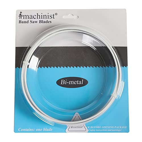 Imachinist S80121418 80" x 1/2" x 14/18TPI Variable Teeth Bi-Metal Band Saw Blades for Soft Ferrous Metal
