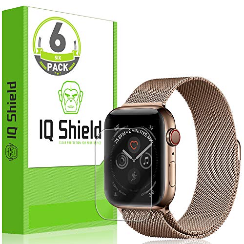 Book Cover IQ Shield Screen Protector Compatible with Apple Watch Series 4 (44mm)(6-Pack)(Easy Install) LiquidSkin Anti-Bubble Clear Film