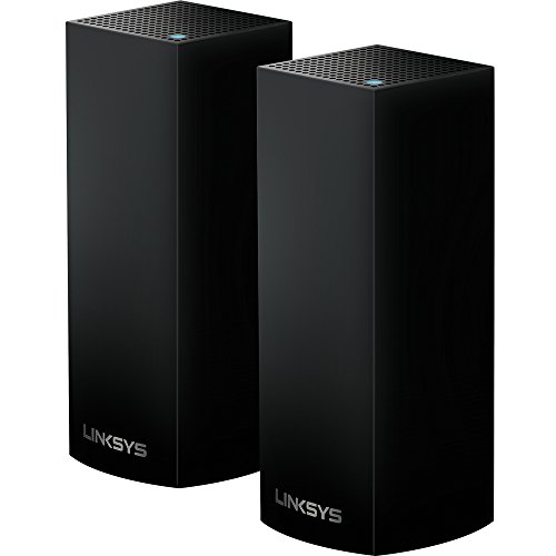 Book Cover Linksys Velop Mesh Router (Tri-Band Home Mesh WiFi System for Whole-Home WiFi Mesh Network) 2-Pack, Black