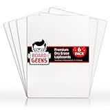 Board Geeks 6 Premium Small Dry Erase Board 9"x12"- Portable Dry Erase Lap Board, Handheld Whiteboard- White Boards for Students - Small Whiteboard | Double Sided Erasable White Boards Dry Erase- 6 Pk