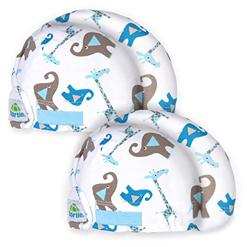 Tortle Lucky Elephant Head Repositioning Beanies, Corrective Hat for Flat Head Syndrome, 2 Pack (1 Medium & 1 Large)