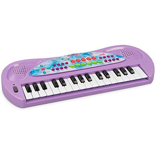 aPerfectLife Kids Piano, 32 Keys Multifunction Electronic Kids Keyboard Musial Instrument for Kids Children with Microphone (Purple)