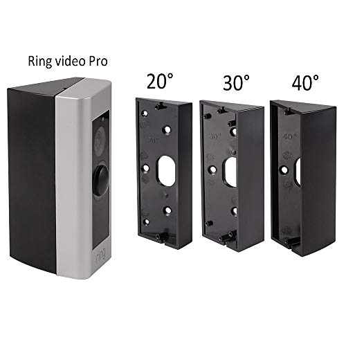Book Cover Doorbell Bracket Mount for Ring Video Doorbell Pro, Angle(20/30/40 Degree) Adjustment Adapter Mounting Plate Bracket Wedge Kit