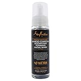 Shea Moisture African Black Soap Bamboo Charcoal Detoxifying Foaming Facial Wash for Unisex, 7.8 Ounce