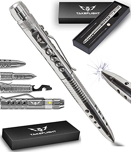 Tactical Pen Gifts for Men â€“ Fathers Day Gift for Dad | LED Tactical Flashlight Multitool for EDC Gear â€“ Cool Gadgets, Tactical Gear, Military Gear, Groomsmen Gifts for Men that Have Everything