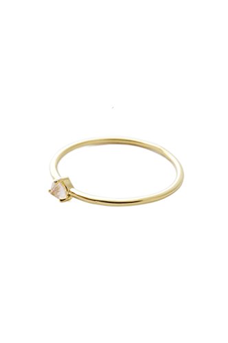HONEYCAT Rose Quartz Crystal Point Ring in Gold, Rose Gold, or Silver | Minimalist, Delicate Jewelry