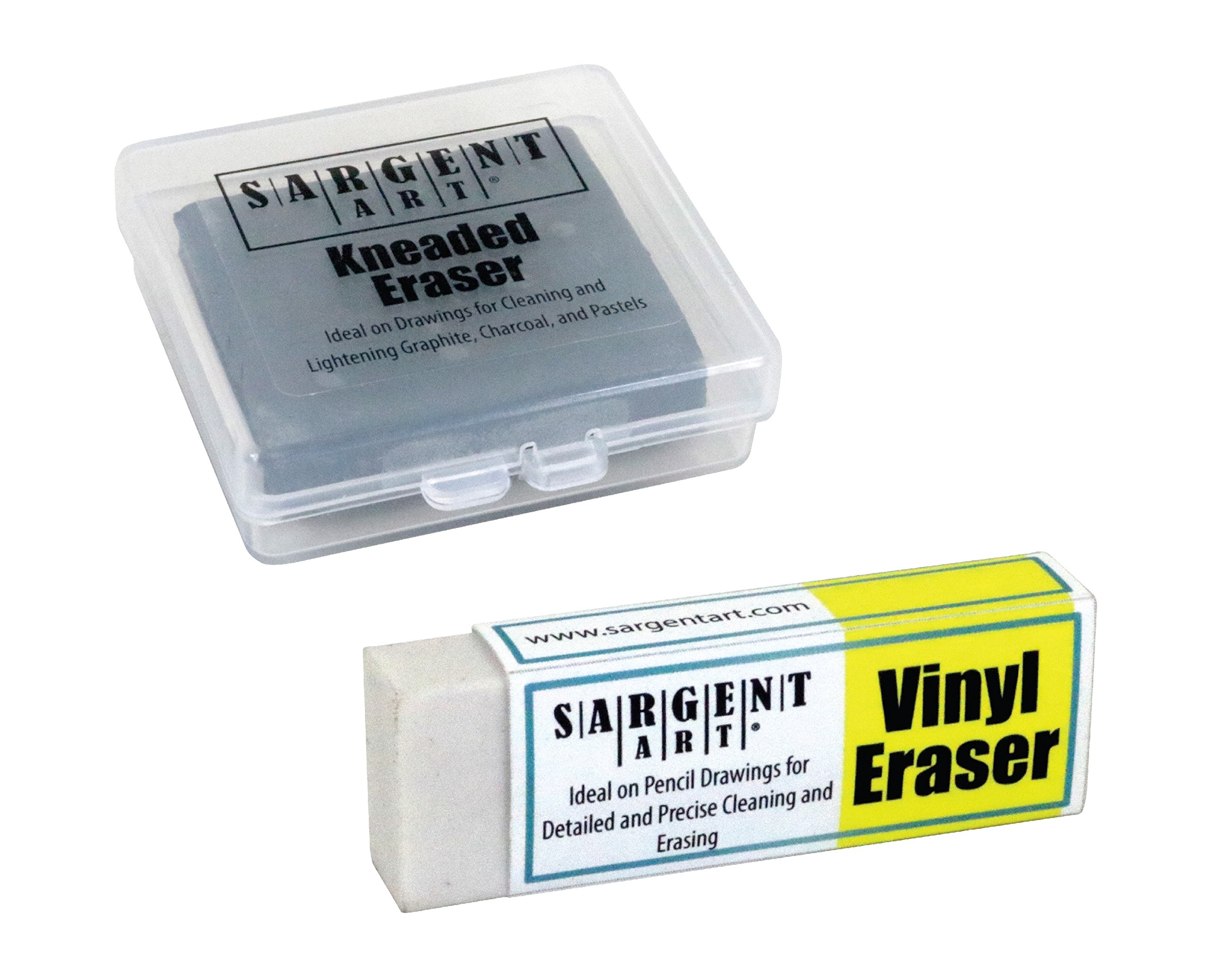 Book Cover Sargent Art 36-0009 Set Kneaded Eraser & Vinyl Eraser (2 Pack) , White