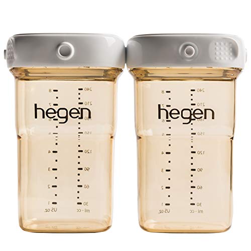 Hegen PCTO Press to Close Twist to Open 240ml/8oz Breast Milk Storage PPSU (2-Pack)
