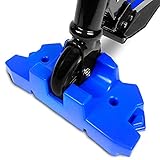 50 Strong Scooter Stand - Fits Most Scooters - Interlocking Offset Extra Stable Base - Blue