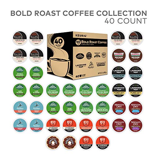 Keurig Bold Roast Coffee Collection Bold Lover's, Single Serve Coffee K Cup Pods for Keurig Brewers, Dark Roast Variety Pack, 40Count
