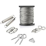 ANDOT Outdoor Hanging Light Kit, 1/16Inch,7x7, 130ft Globe String Lights Suspension Kit, 304 Stainless Steel Cable,String Lights Outdoor Rope Perfect for Patio, Garden