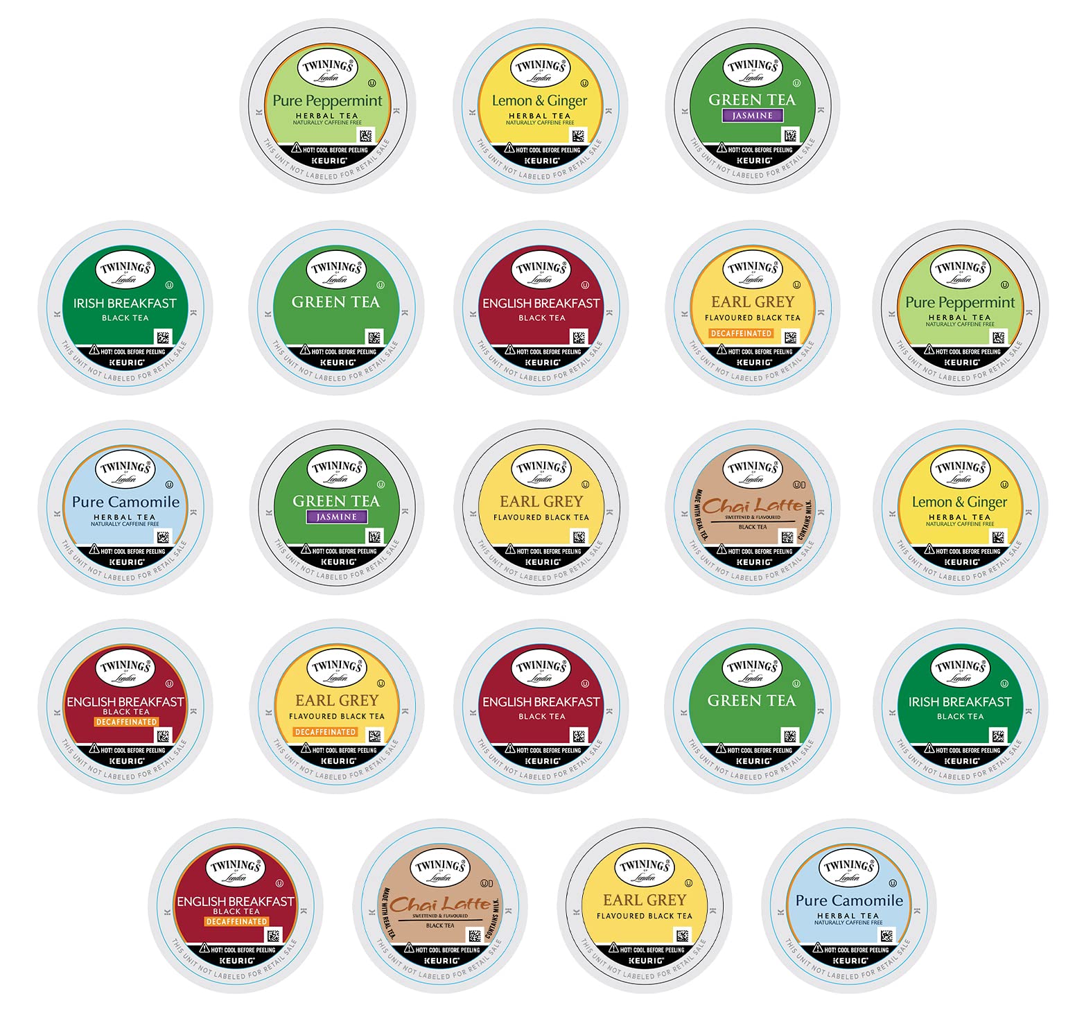 Book Cover TWININGS K CUPS Tea Sampler Box - 36 COUNT - Variety Sampler Pack for Keurig K-Cup Brewers - Twinings English, Black, Green, Chai, Herbal, Decaffeinated Tea and more - Gift for Tea Lovers