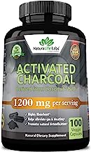 Activated Charcoal Capsules - 1,200 mg Highly Absorbent Helps Alleviate Gas & Bloating Promotes Natural detoxification Derived from Coconut Shells - per Serving - 100 Vegan Capsules Product Name