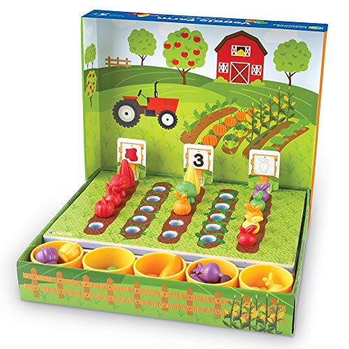 Book Cover Learning Resources Veggie Farm Sorting Set, Pretend Play Food, 46 Pieces, Ages 3+