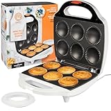 MasterChef Mini Pie & Quiche Maker- Baker Cooks 6 Small Pies or Quiches in Minutes- Non-stick Cooker w Dough Cutting Circle for Easy Measurement & Filling, Must Have Machine for Desserts & Appetizers