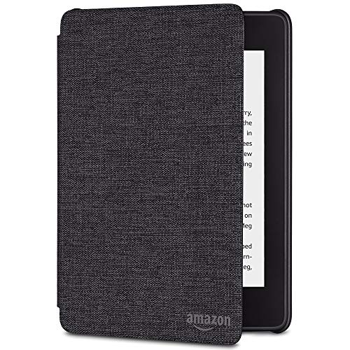 Book Cover Kindle Paperwhite Water-Safe Fabric Cover (10th Generation-2018), Charcoal Black