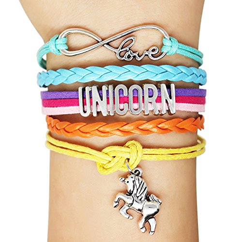 Unicorn Bracelets Unicorn Charm-Girls Horse Lover Jewelry Gifts-Braided Adjusted