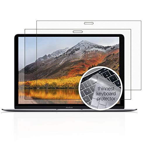 homy Screen Protector Kit [2-Pack] for MacBook Pro 13 inch 2016-2019: 1x Matte (Anti-Glare), 1x Glare. Bonus: Ultra-Thin TPU Keyboard Skin Cover. for Apple Computer A1706 A1989 A2159 Touch Bar A1708.