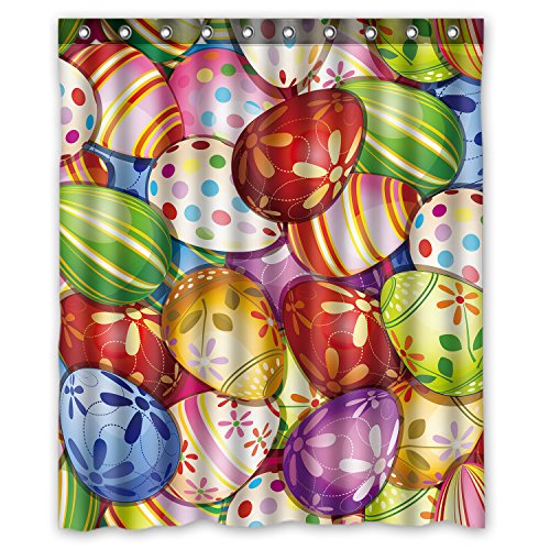 Custom Happy Easter Colorful Egg Shower Curtain 60x72 inches