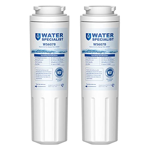 Waterspecialist UKF8001 Water Filter, Replacement for EveryDrop Filter 4, Whirlpool EDR4RXD1, 4396395, Wrx735sdbm00, Mfi2570fez Msd2651heb, Krfc300ess01, 469006, Pack of 2