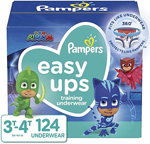 Book Cover Pampers Easy Ups Training Pants Boys and Girls, 3T-4T (Size 5), 124 Count