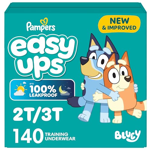 Pampers Easy Ups Training Pants Boys and Girls, Size 4, (2T-3T), 140 Count