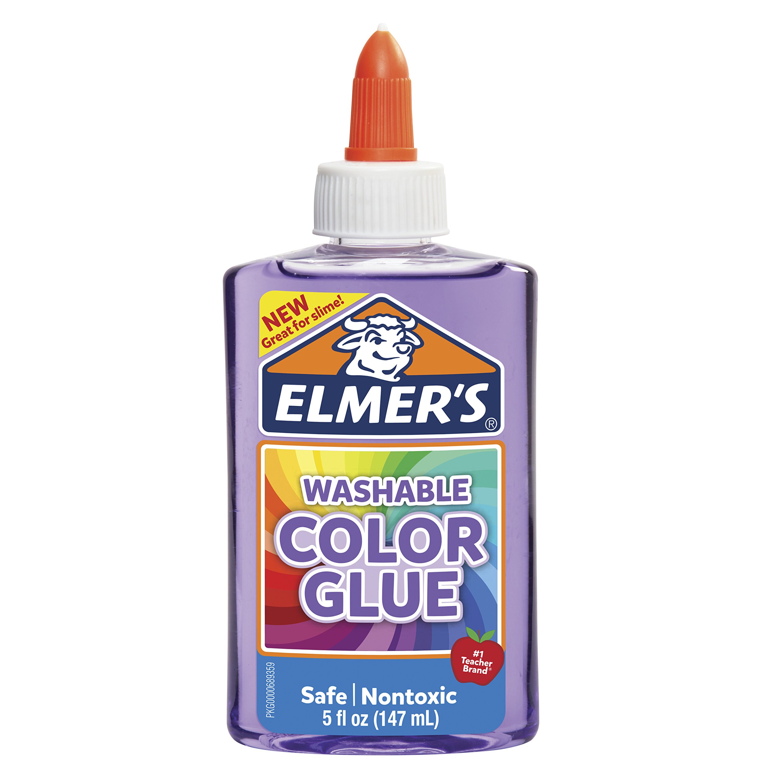 Elmer's Washable Translucent Color Glue, Great For Making Slime, Assorted Colors, 5 Ounces Each, 4 Count, 5 Oz., Standard Packaging