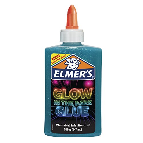 Book Cover Elmer's Glow-in-the-Dark Liquid Glue, Washable, Blue, 5 Ounces, Great for Making Slime