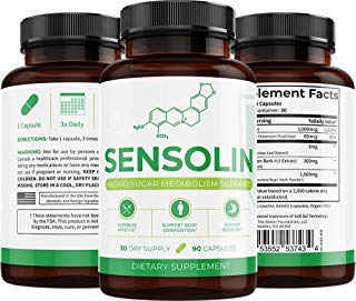 UMZU: Sensolin - All Natural Blood Sugar Lowering Supplement - 30-Day Supply - Blood Sugar Metabolism Support - Can Regulate Blood Glucose - No Artificial Fillers - Non GMO