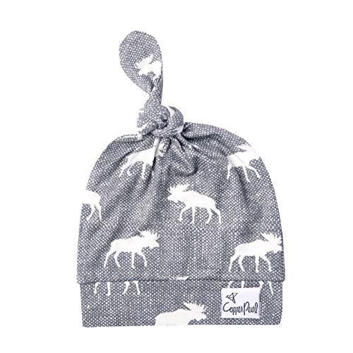Baby Beanie Hat Top Knot Stretchy Soft"Scout" by Copper Pearl