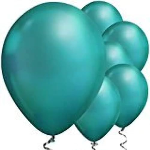 Qualatex Chrome Green Metallic 11 Inch Latex Balloons 100 Count