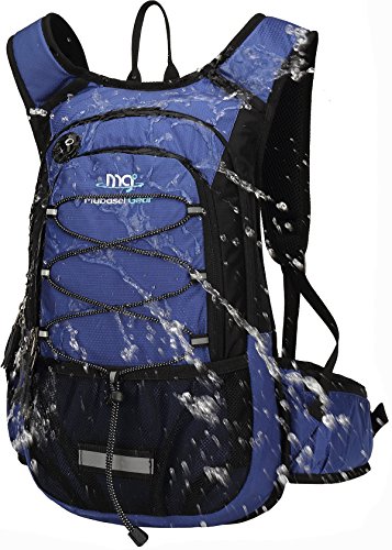 Insulated Hydration Backpack Pack with 2L BPA Free Bladder - Keeps Liquid Cool up to 4 Hours – for Running, Hiking, Cycling, Camping (Navy)