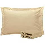 NTBAY Standard Pillow Shams - 2 Pack Brushed Microfiber 20x26 Sham Covers - Super Soft and Cozy, Wrinkle, Fade, Stain Resistant 20x26 Inches Oxford Pillowcases, Light Taupe