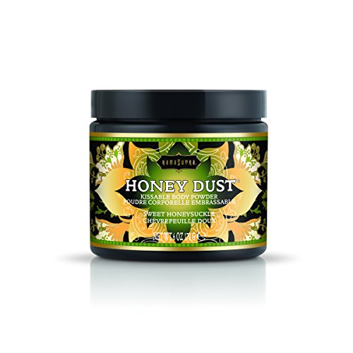 KAMA SUTRA Honey Dust Sweet Honeysuckle 6 oz/170 g - Kissable Body Powder with Feather Tickler/Applicator - Wicks Away Moisture for Sensual Body Experience