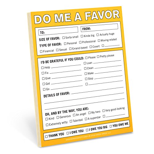 Knock Knock Nifty Note Pad, Do Me A Favor