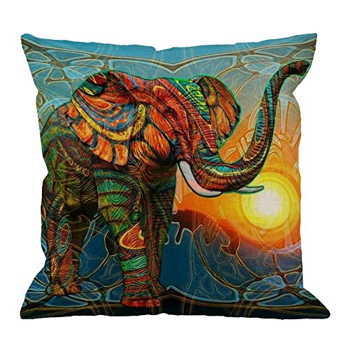 HGOD DESIGNS Black Cat Pillows Decorative Cute Cat Watching on Black Backgroud Cotton Linen Throw Pillow Case Square Cushion Cover Pillowcase for Men Women 18 x 18 inch