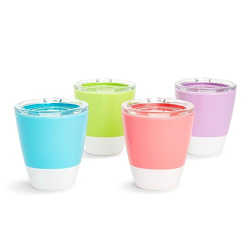 Munchkin Splash Toddler Cups with Training Lids, 7 Ounce, 4 Pack