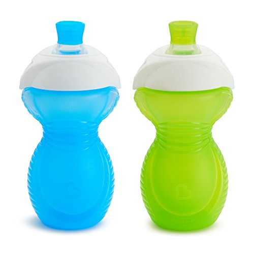 Book Cover Munchkin Click Lock Bite Proof Sippy Cup, Blue/Green, 9 Ounce, 2 Count